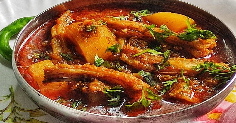 Tasty and yummy dried bombayduck and potato bhaji