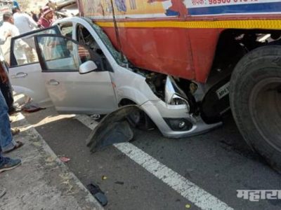 3 peoples from same family from wani dead at chandavad accident
