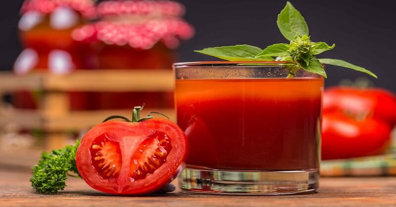 Tomato juice beneficial
