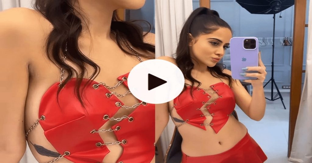 urfi javed latest video viral in red dress