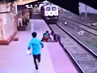 Video Viral | समोरून ट्रेन येतं असताना चिमुकला अचानक रेल्वे प्लॅटफॉर्मवरून पटरीवर पडला, देव वेगाने आला, पण त्या महिलेचं निरीक्षण करा