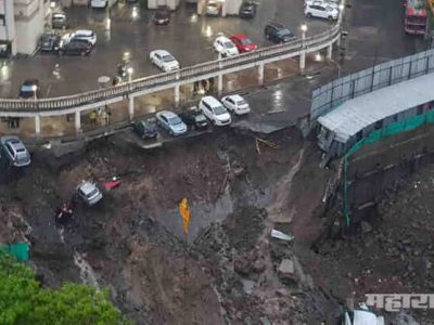 Due to heavy rains wall collapsed at mumbai wadala antop hill but no casualty reported