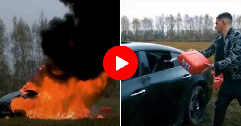 Youtuber, burns Mercedes, Frustration, video viral